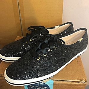Black Sparkle Kate Spade Keds
